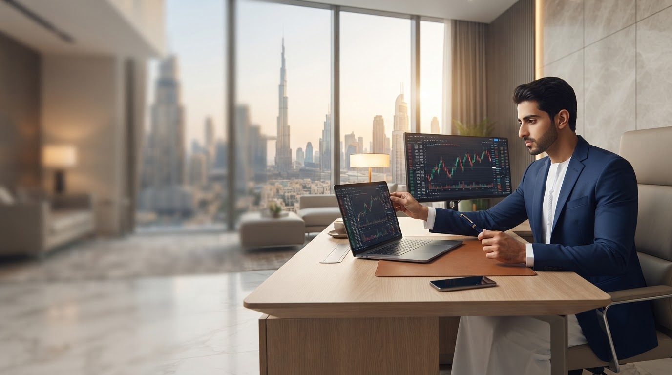 Elite Gold FX predictive analytics dashboard overlay on a data-driven market visualization
